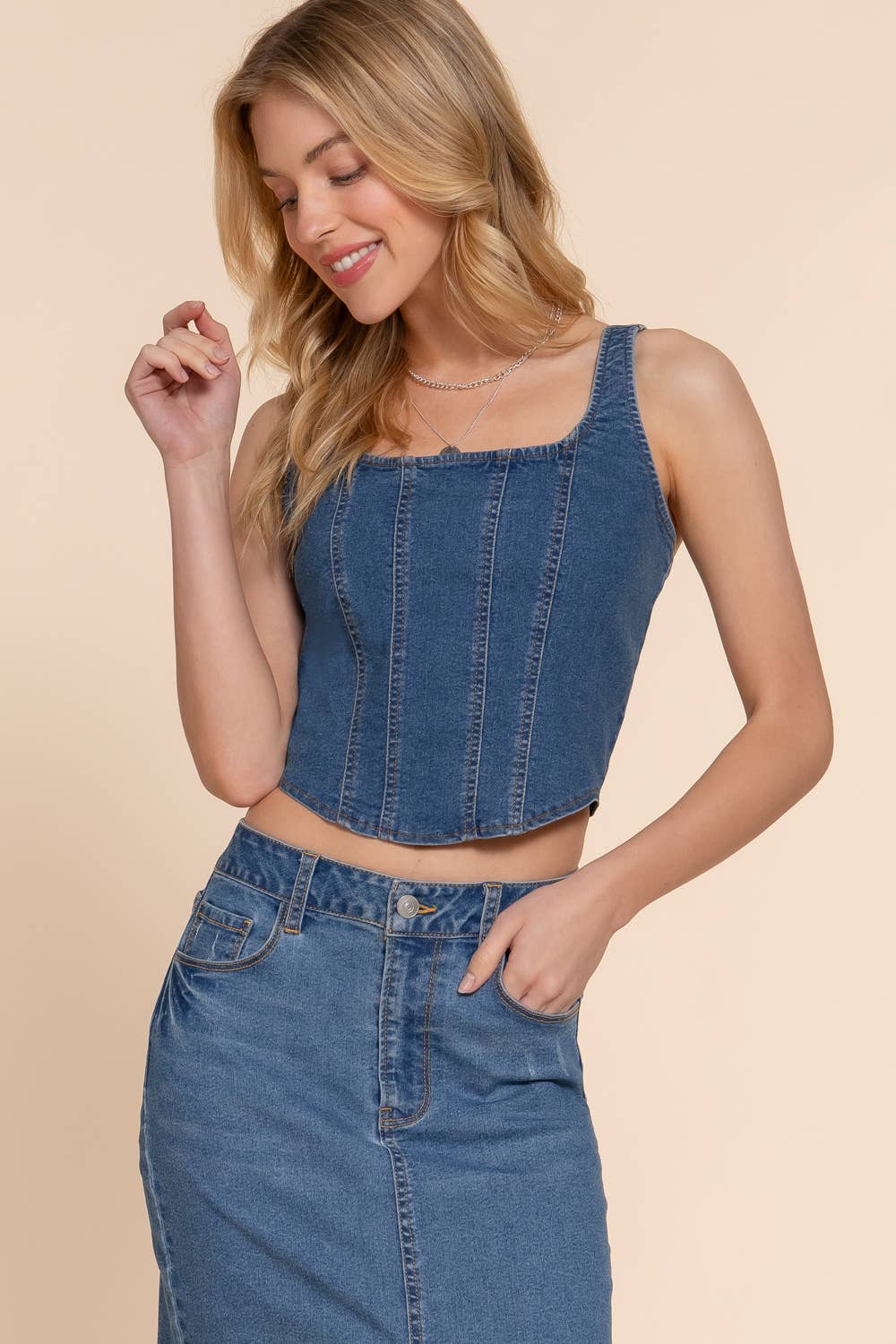 Chloe Denim Cami Top