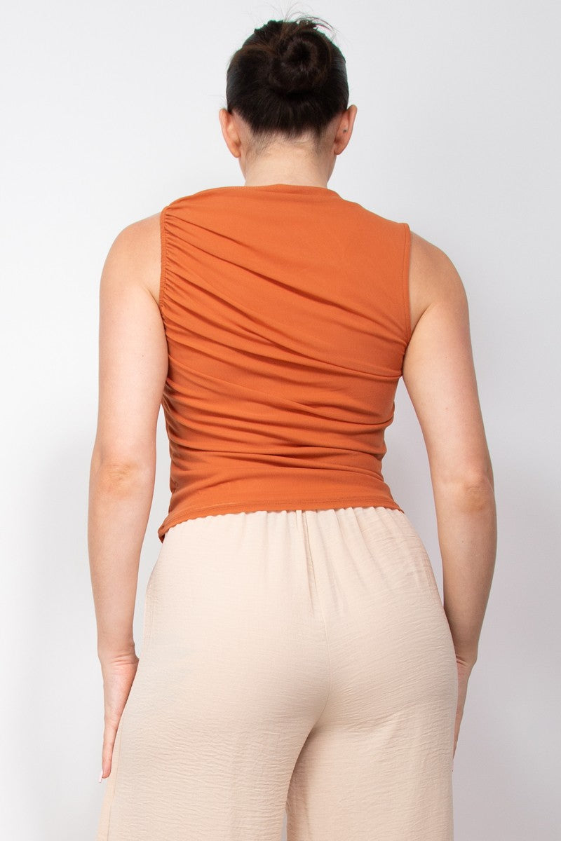 Golden Ember Mesh Top
